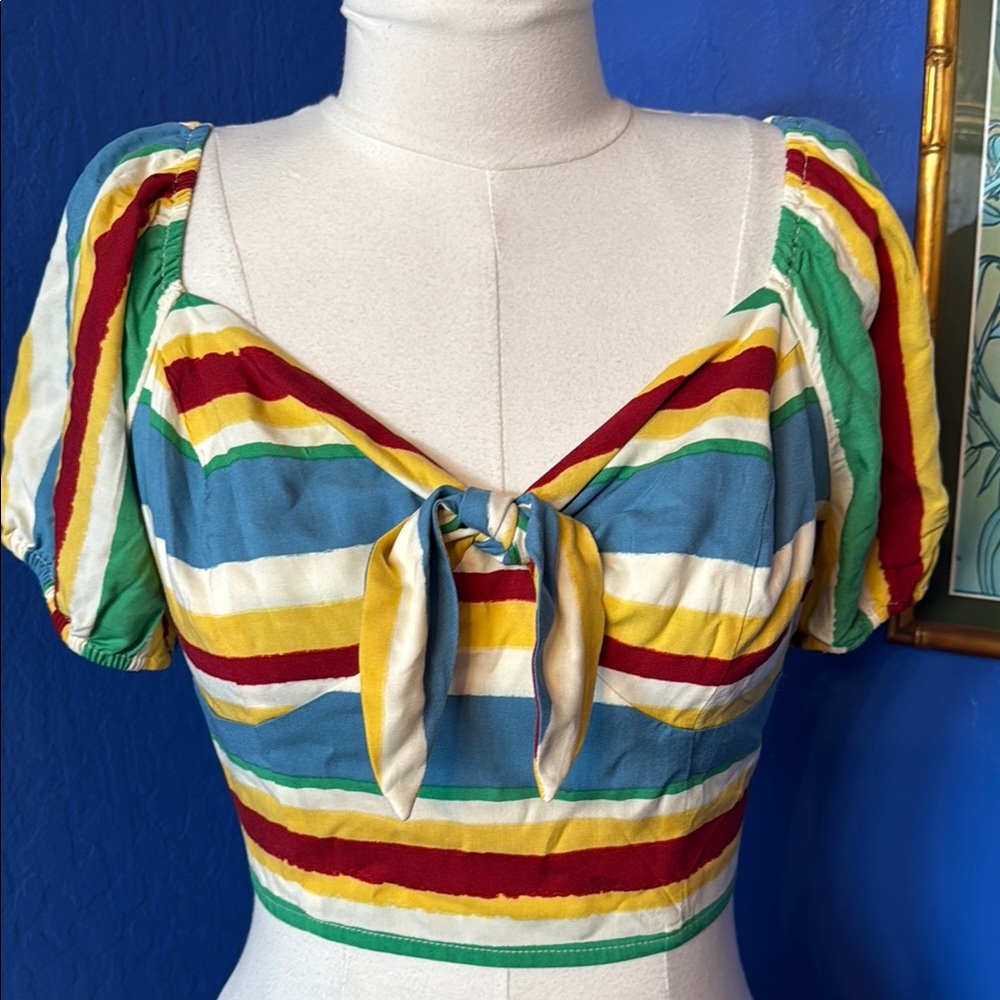 Retro cropped summer top by Hell Bunny